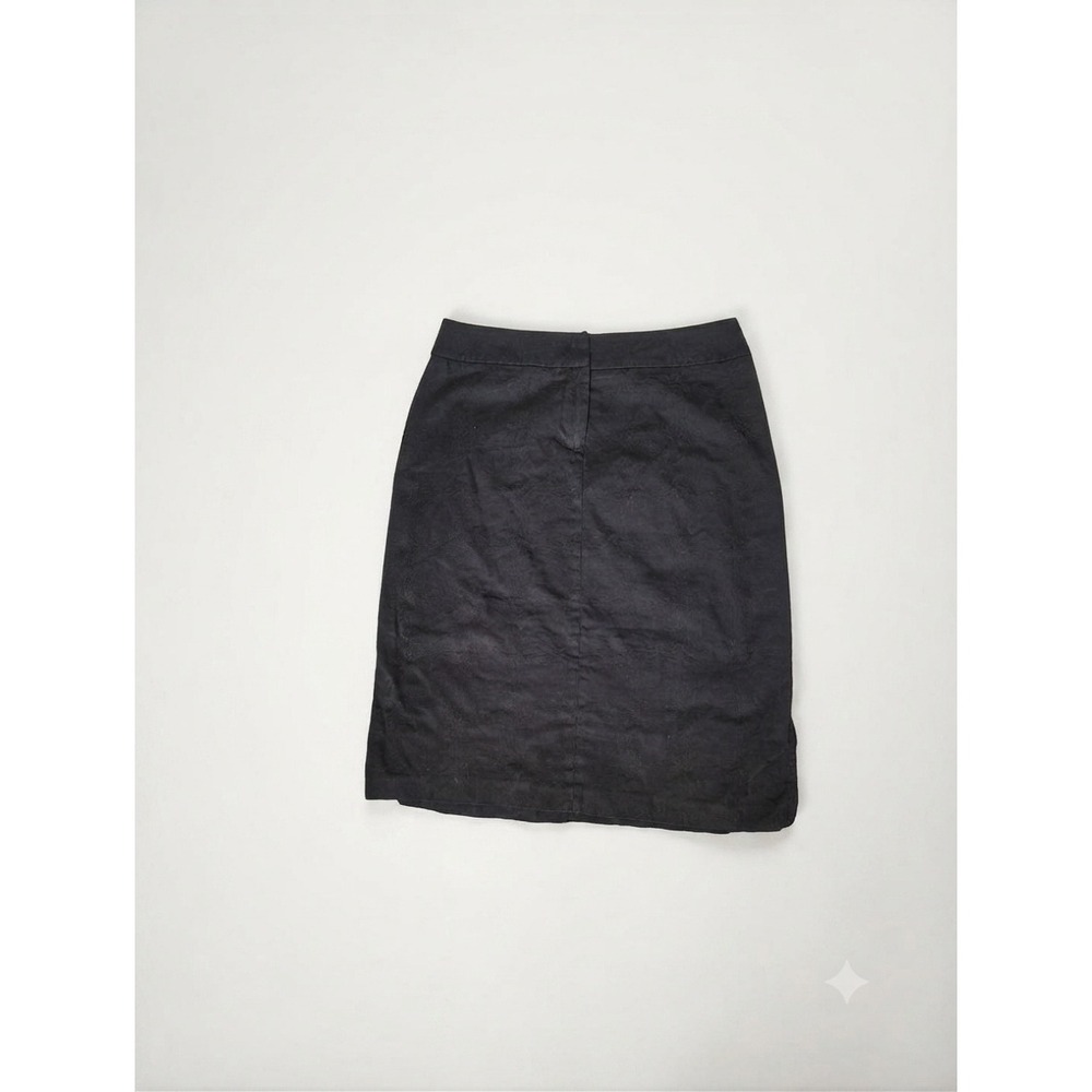 Worthington Essentials Black Floral Damask Jacquard Pencil Skirt Womens 6